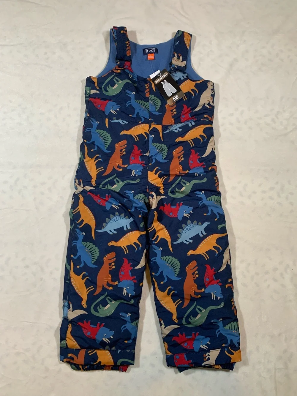 🦕 The Children's Place Dinosaur Print Snow Bibs 4T